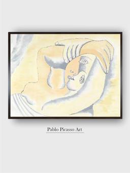 The Art House - Pablo Picasso Framed Multi-Color Wall Art Painting