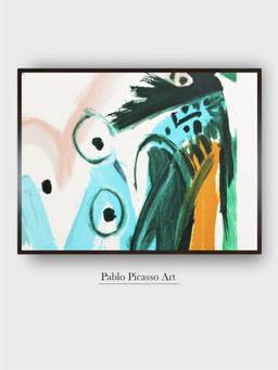 The Art House - Pablo Picasso Framed Multi-Color Wall Art Painting