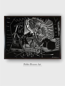 The Art House - Pablo Picasso Framed Multi-Color Wall Art Painting