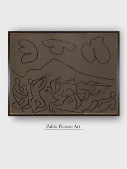 The Art House - Pablo Picasso Framed Multi-Color Wall Art Painting