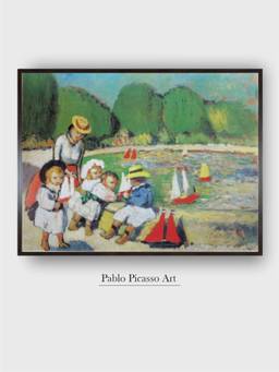 The Art House - Pablo Picasso Framed Multi-Color Wall Art Painting