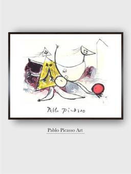 The Art House - Pablo Picasso Framed Multi-Color Wall Art Painting