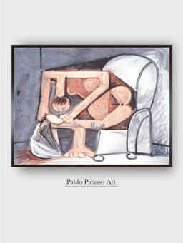 The Art House - Pablo Picasso Framed Multi-Color Wall Art Painting