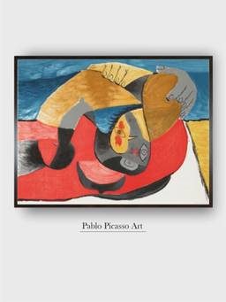 The Art House - Pablo Picasso Framed Multi-Color Wall Art Painting