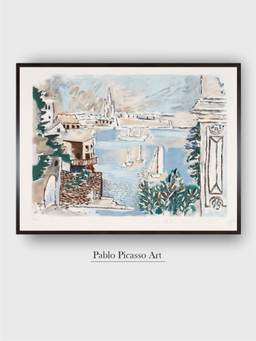 The Art House - Pablo Picasso Framed Multi-Color Wall Art Painting