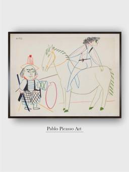 The Art House - Pablo Picasso Framed Multi-Color Wall Art Painting