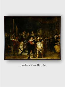 The Art House - Rembrandt Framed Multi-Color Wall Art Painting