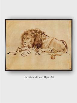 The Art House - Rembrandt Framed Multi-Color Wall Art Painting