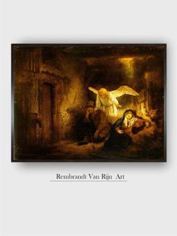 The Art House - Rembrandt Framed Multi-Color Wall Art Painting