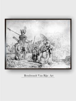 The Art House - Rembrandt Framed Multi-Color Wall Art Painting