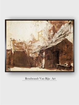 The Art House - Rembrandt Framed Multi-Color Wall Art Painting