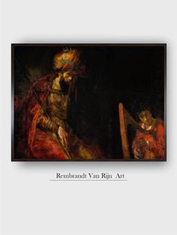 The Art House - Rembrandt Framed Multi-Color Wall Art Painting
