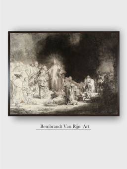 The Art House - Rembrandt Framed Multi-Color Wall Art Painting