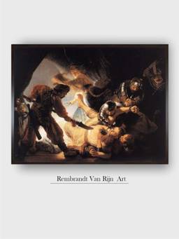 The Art House - Rembrandt Framed Multi-Color Wall Art Painting