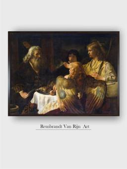 The Art House - Rembrandt Framed Multi-Color Wall Art Painting