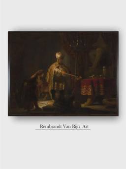 The Art House - Rembrandt Framed Multi-Color Wall Art Painting
