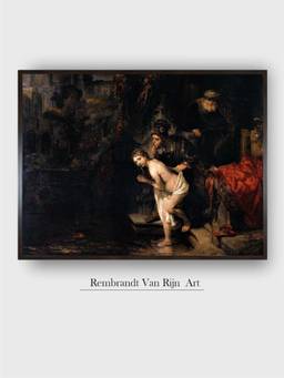 The Art House - Rembrandt Framed Multi-Color Wall Art Painting