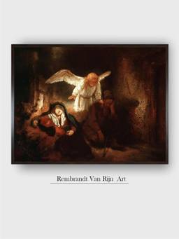 The Art House - Rembrandt Framed Multi-Color Wall Art Painting