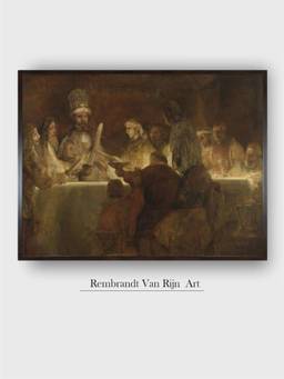 The Art House - Rembrandt Framed Multi-Color Wall Art Painting