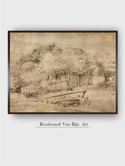The Art House - Rembrandt Framed Multi-Color Wall Art Painting