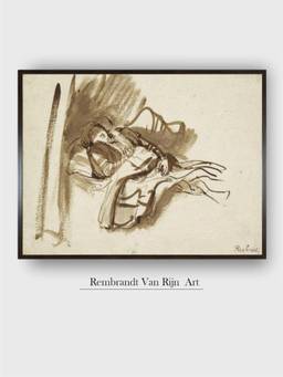 The Art House - Rembrandt Framed Multi-Color Wall Art Painting
