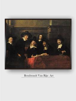 The Art House - Rembrandt Framed Multi-Color Wall Art Painting