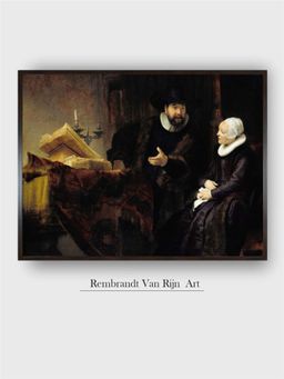 The Art House - Rembrandt Framed Multi-Color Wall Art Painting