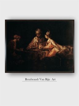 The Art House - Rembrandt Framed Multi-Color Wall Art Painting