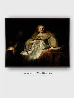 The Art House - Rembrandt Framed Multi-Color Wall Art Painting
