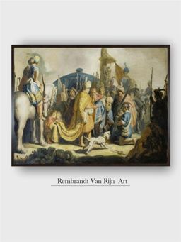 The Art House - Rembrandt Framed Multi-Color Wall Art Painting
