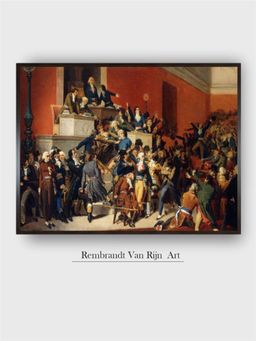 The Art House - Rembrandt Framed Multi-Color Wall Art Painting