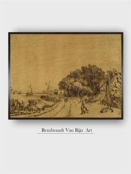 The Art House - Rembrandt Framed Multi-Color Wall Art Painting