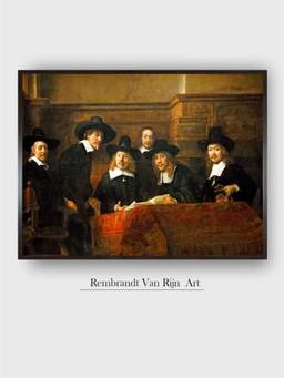 The Art House - Rembrandt Framed Multi-Color Wall Art Painting