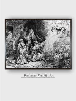 The Art House - Rembrandt Framed Multi-Color Wall Art Painting