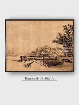 The Art House - Rembrandt Framed Multi-Color Wall Art Painting
