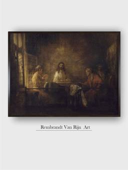 The Art House - Rembrandt Framed Multi-Color Wall Art Painting