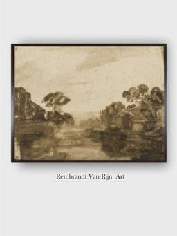 The Art House - Rembrandt Framed Multi-Color Wall Art Painting