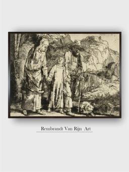 The Art House - Rembrandt Framed Multi-Color Wall Art Painting