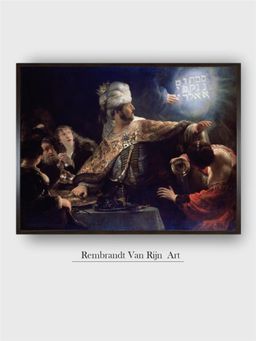 The Art House - Rembrandt Framed Multi-Color Wall Art Painting