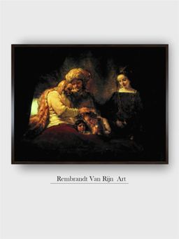 The Art House - Rembrandt Framed Multi-Color Wall Art Painting