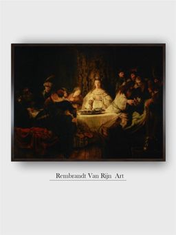 The Art House - Rembrandt Framed Multi-Color Wall Art Painting