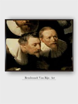 The Art House - Rembrandt Framed Multi-Color Wall Art Painting