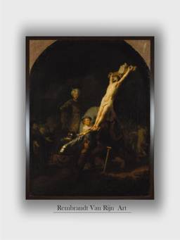 The Art House - Rembrandt Framed Multi-Color Wall Art Painting