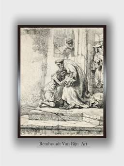 The Art House - Rembrandt Framed Multi-Color Wall Art Painting