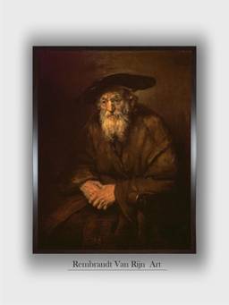 The Art House - Rembrandt Framed Multi-Color Wall Art Painting
