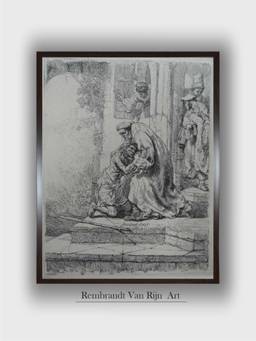 The Art House - Rembrandt Framed Multi-Color Wall Art Painting