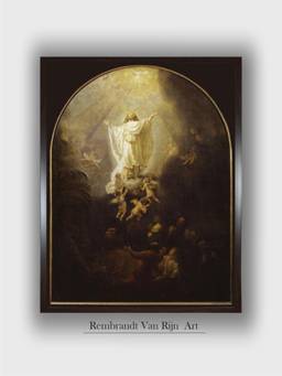 The Art House - Rembrandt Framed Multi-Color Wall Art Painting