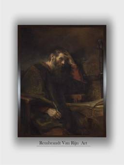 The Art House - Rembrandt Framed Multi-Color Wall Art Painting