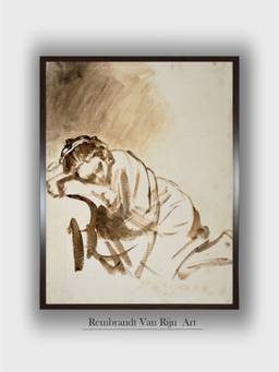 The Art House - Rembrandt Framed Multi-Color Wall Art Painting