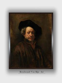 The Art House - Rembrandt Framed Multi-Color Wall Art Painting